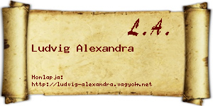 Ludvig Alexandra névjegykártya